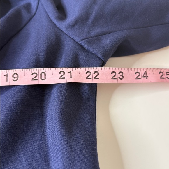 On 34th Faux Double Breasted Ponte Knit Blazer Navy Blue 1X - Picture 11 of 12